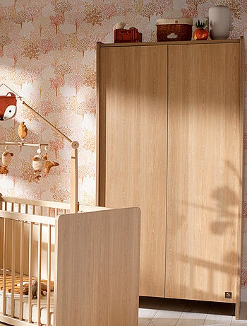 Armario de madera de 2 puertas, decoración roble - SAUTHON