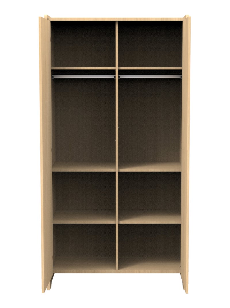 Armario de madera de 2 puertas, decoración roble - SAUTHON Marrón - Kiabi
