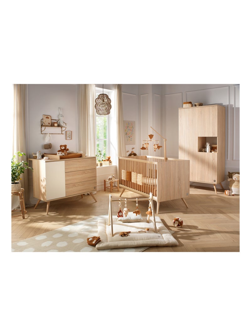 Armario de madera de 3 puertas y 1 - SAUTHON Marrón - Kiabi