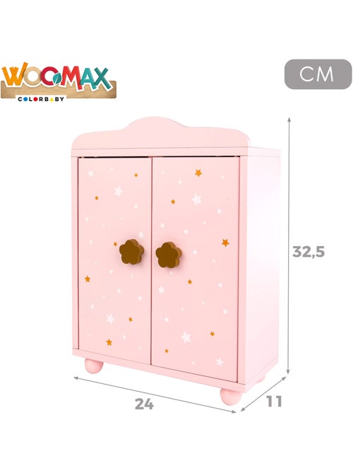 Armario de madera para muñecas WOOMAX - Kiabi Armario de madera para muñecas WOOMAX - Kiabi