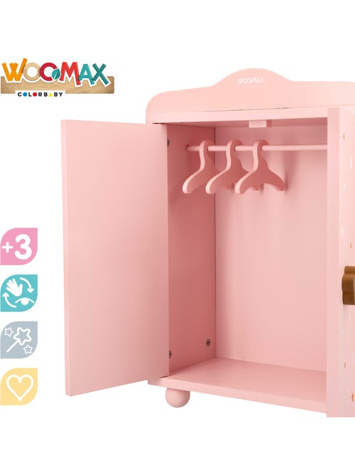 Armario de madera para muñecas WOOMAX - Kiabi Armario de madera para muñecas WOOMAX - Kiabi