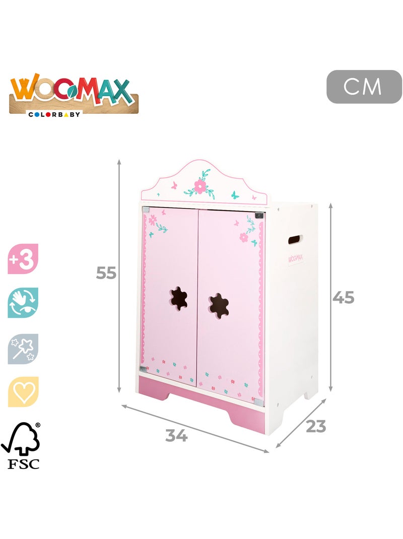 Armario de muñecas de madera con perchas woomax N/D - Kiabi