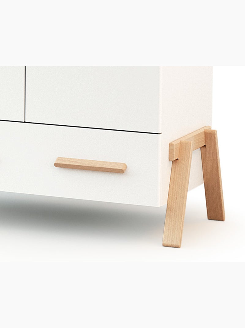 Armario infantíl 2 puertas canaille madera Blanco Marrón - Kiabi