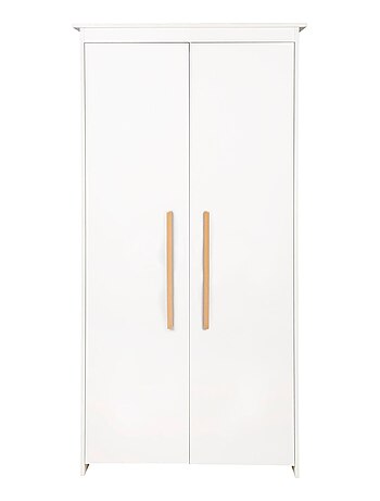 Armario infantil 2 puertas con tiradores en madera maciza - ROBA 'Lilo'