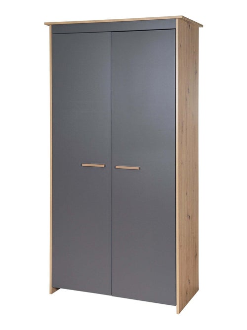 Armario infantil 2 puertas en madera efecto roble - ROBA 'Anna' - Kiabi