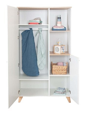 Armario infantil 2 puertas y 2 nichos - ROBA 'Leon'