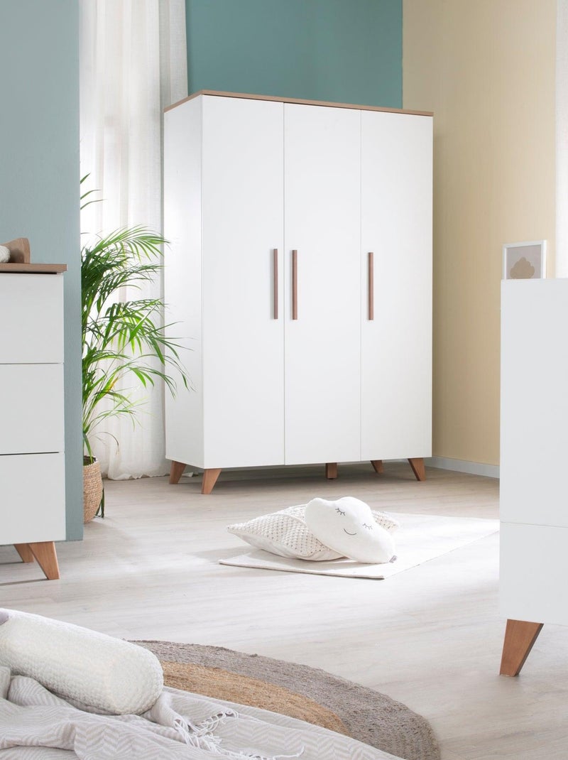 Armario infantil 3 puertas en madera - ROBA 'Ole' Blanco - Kiabi