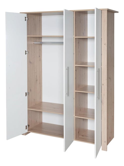 Armario infantil 3 puertas en madera efecto roble - ROBA 'Malo' - Kiabi