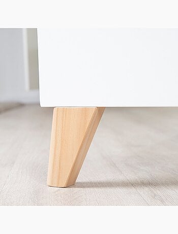 Armario infantil minimalista 2,5 puertas con almacenamiento y barra Leon Roba
