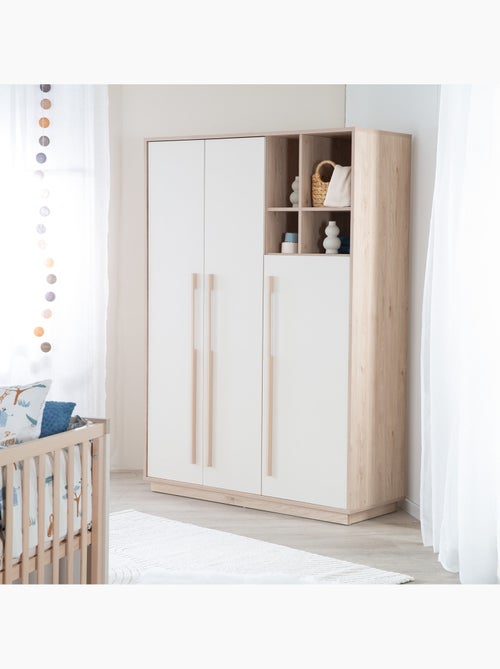 Armario infantil minimalista 3 puertas con almacenamiento abierto Elva Roba - Kiabi