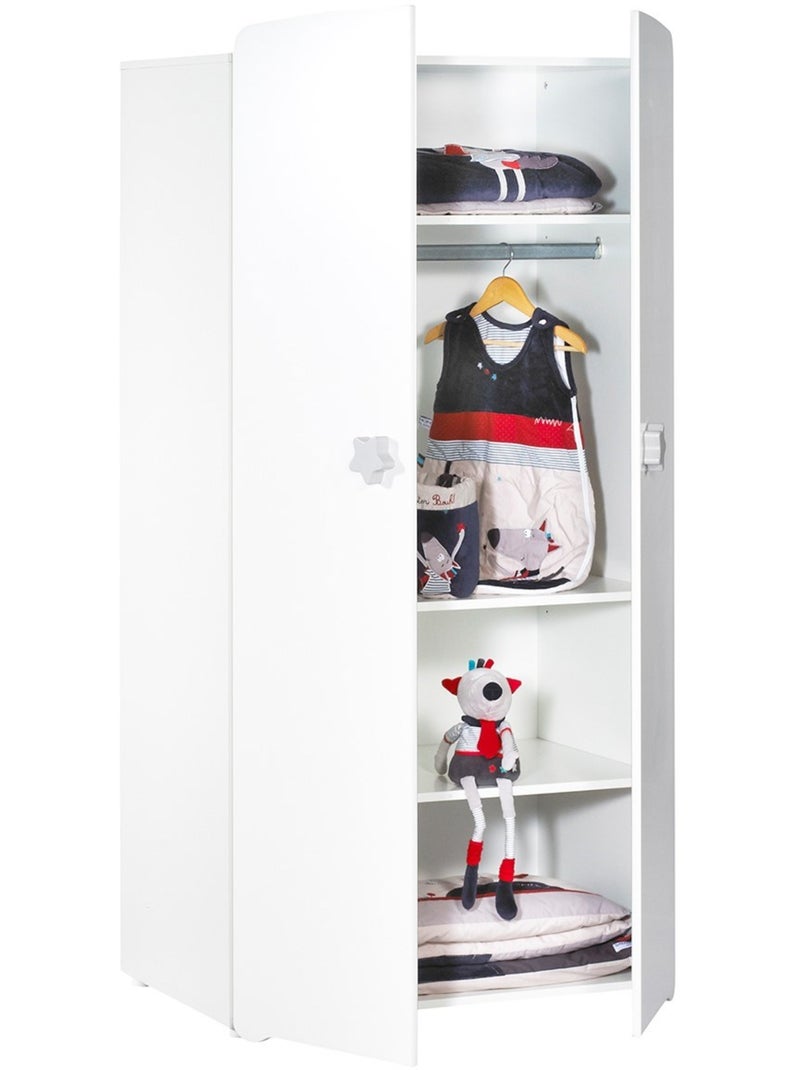 Armario para bebé de 2 - BABYPRICE Blanco Gris - Kiabi