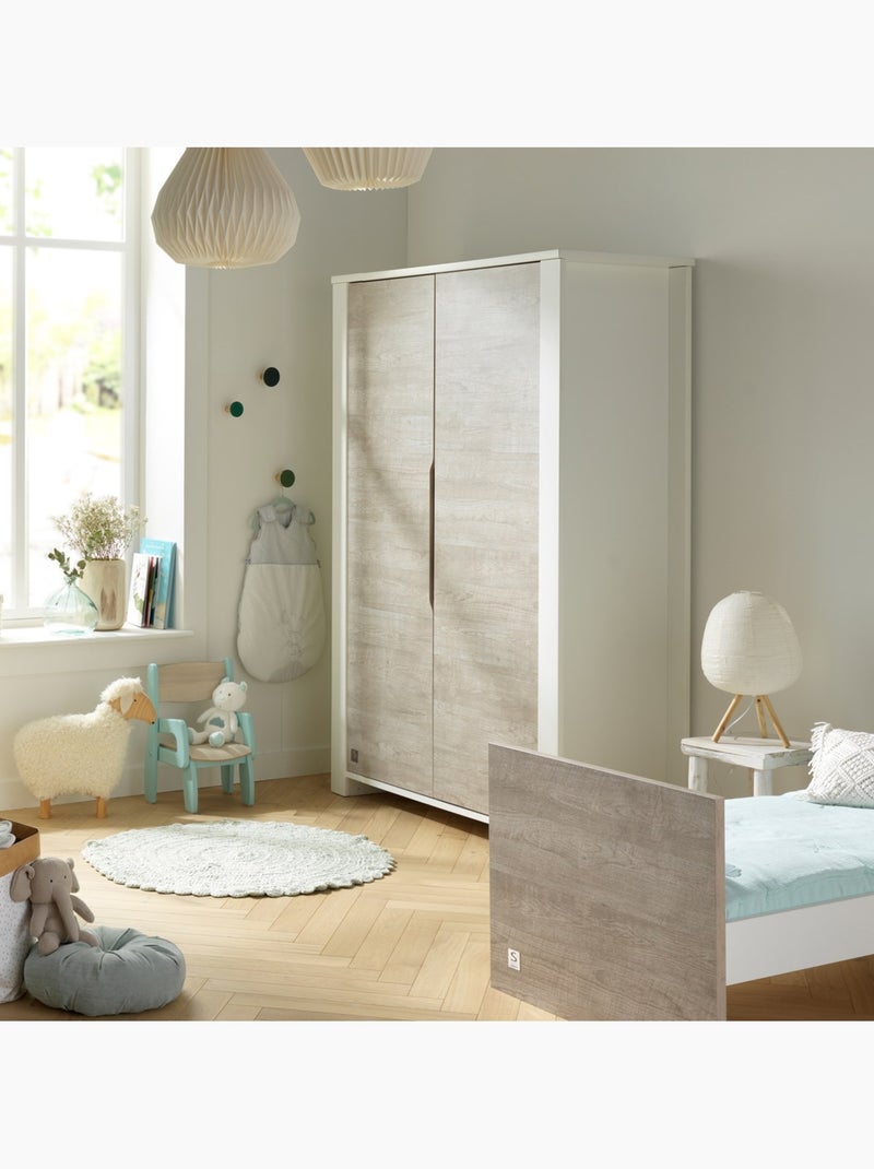 Armario para bebé de 2 - SAUTHON Gris blanco - Kiabi