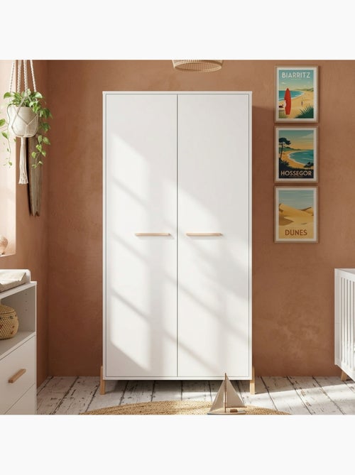 Armario para bebé de 2 puertas con patas de madera - BABYPRICE - Kiabi