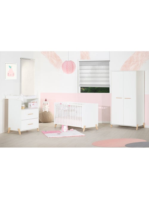 Armario para bebé de 2 puertas con patas de madera - BABYPRICE - Kiabi