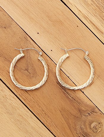 Aros trenzados dorados - Kiabi