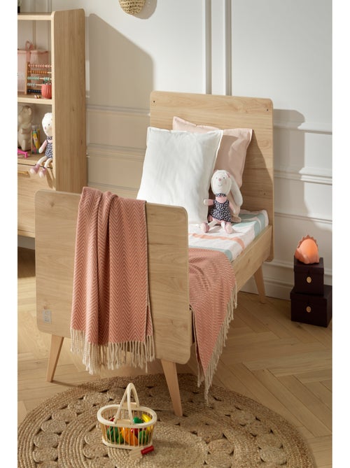 Arty Cuna Convertible, Cama 140x70cm y Mueble Cambiador - Roble - SAUTHON - Kiabi