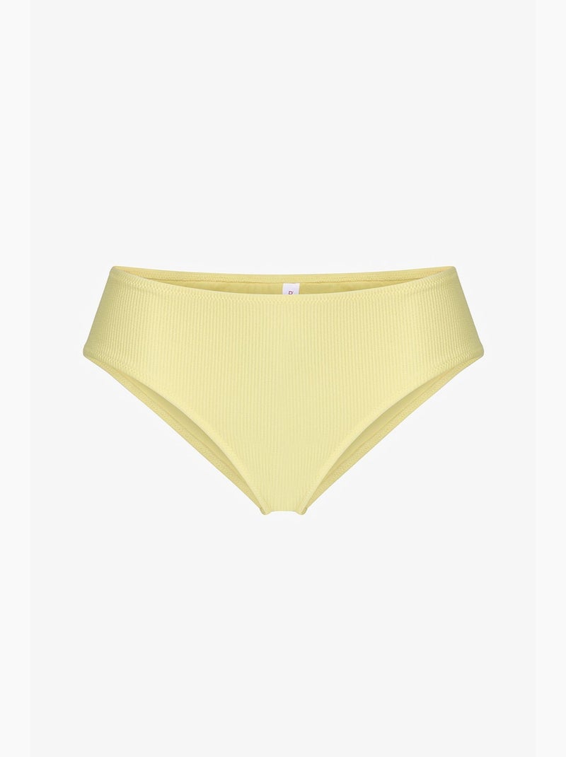 Arya braguita de bikini texturizada de tiro medio penti Amarillo limón - Kiabi