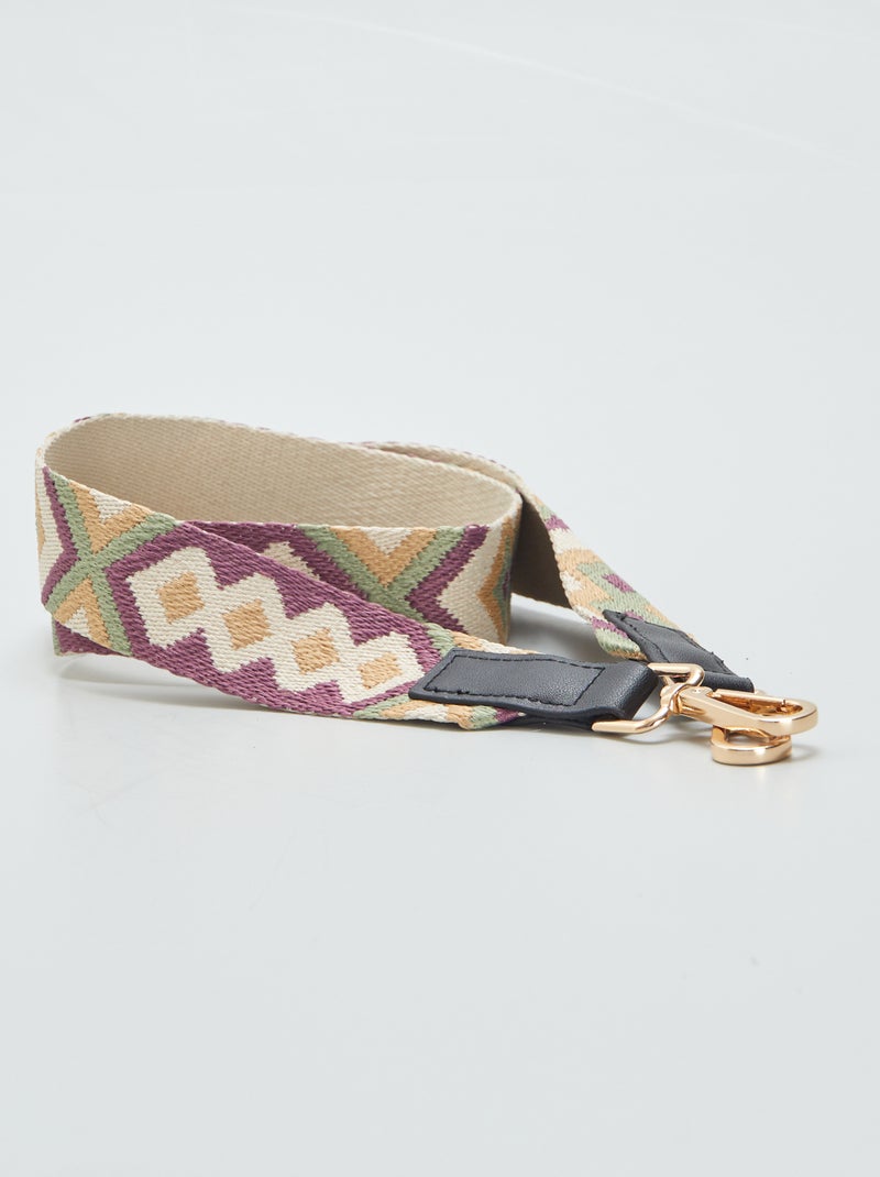 Asa de bolso extraíble estampada KAKI - Kiabi
