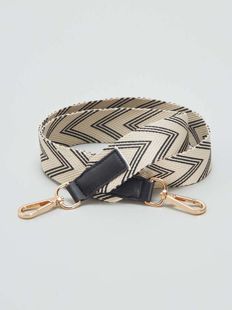 Asa de bolso extraíble estampada NEGRO - Kiabi