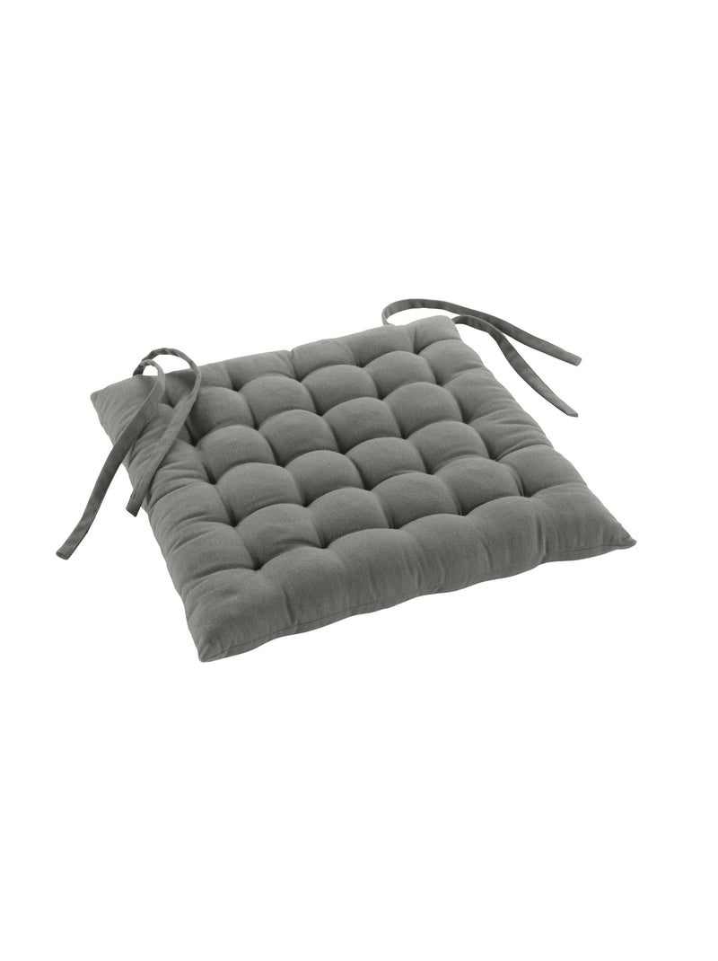 Asiento acolchado de algodón reciclado y poliéster Gris - Kiabi
