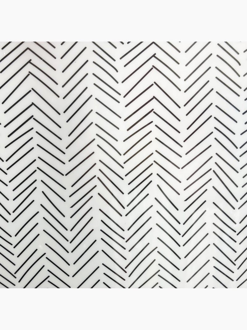Asiento de inodoro chevron con mecanismo de cierre suave Negro Blanco - Kiabi