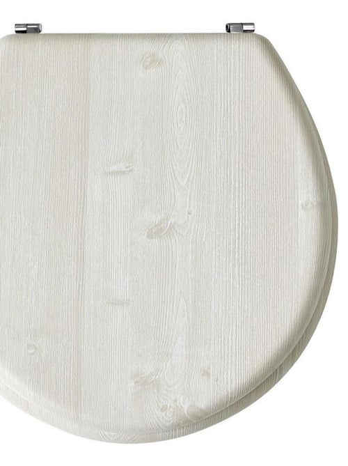 Asiento de WC efecto madera – MDF con bisagras inox – Guy Levasseur - Kiabi Asiento de WC efecto madera – MDF con bisagras inox – Guy Levasseur - Kiabi