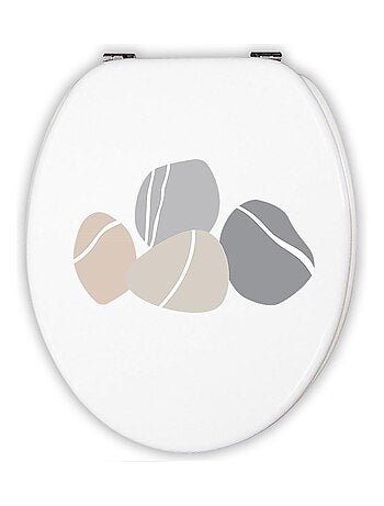 Asiento de WC Guy Levasseur 'Zen Galet' MDF comprimido 44 x 37 cm