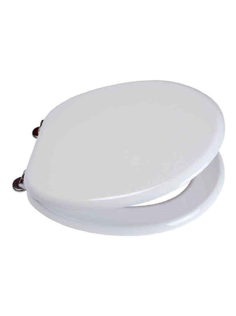 Asiento de WC liso 'PURELINE' – Fijaciones universales MDF comprimido Blanco - Kiabi