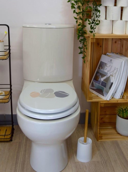 Asiento de WC ZEN con estampado color canto rodado 44 x 37 x 4 cm – Guy Levasseur - Kiabi
