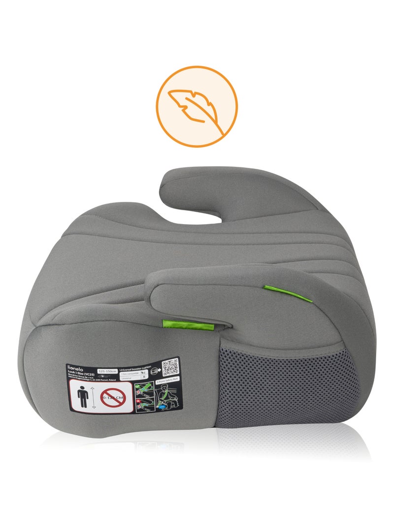 Asiento elevador para coche LIONELO Luuk i-Size - 125-150 cm - Grupo 3 (22-36 kg) - Ligero Gris - Kiabi