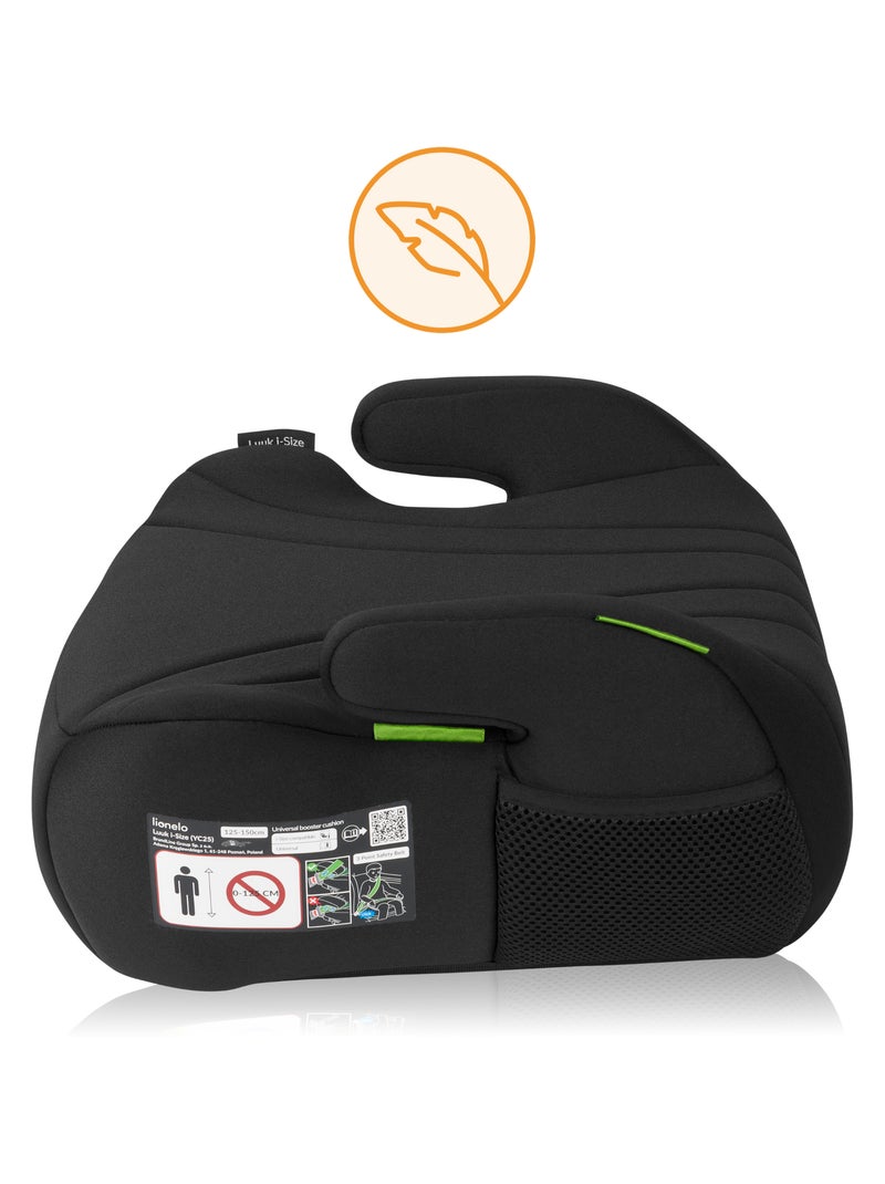 Asiento elevador para coche LIONELO Luuk i-Size - 125-150 cm - Grupo 3 (22-36 kg) - Ligero Negro - Kiabi
