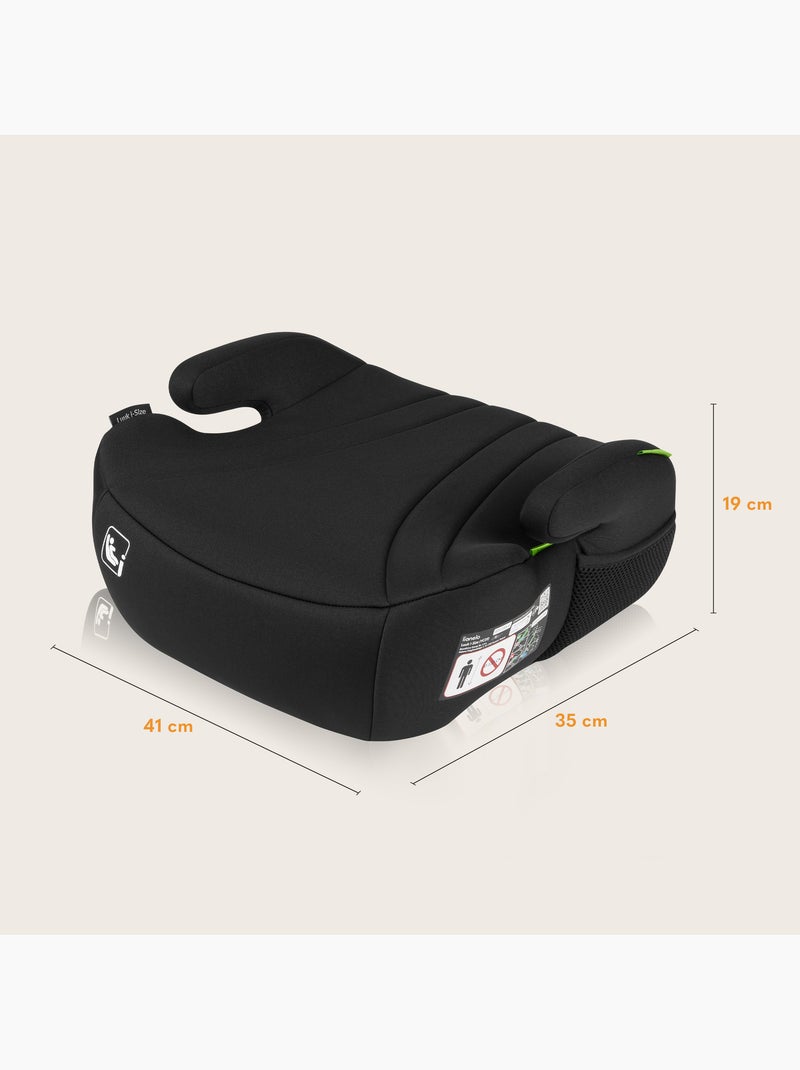 Asiento elevador para coche LIONELO Luuk i-Size - 125-150 cm - Grupo 3 (22-36 kg) - Ligero Negro - Kiabi