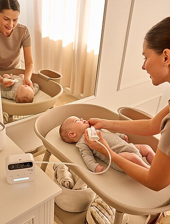 Aspirador nasal eléctrico LIONELO BabyAir Flow - 9 niveles ajustables - 3 boquillas - Silencioso