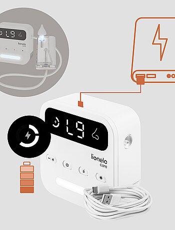 Aspirador nasal eléctrico LIONELO BabyAir Flow - 9 niveles ajustables - 3 boquillas - Silencioso