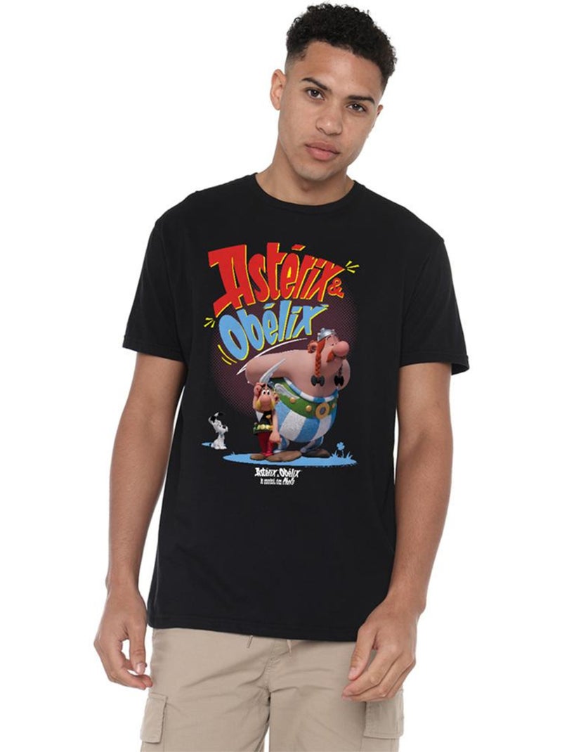 Asterix - Camiseta Idefix Together para Adultos Unisex Negro - Kiabi