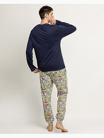 ASTERIX Pijama Manga Larga Asterix Comic para Hombre