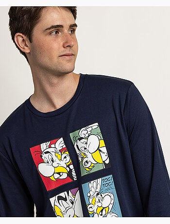 ASTERIX Pijama Manga Larga Asterix Comic para Hombre
