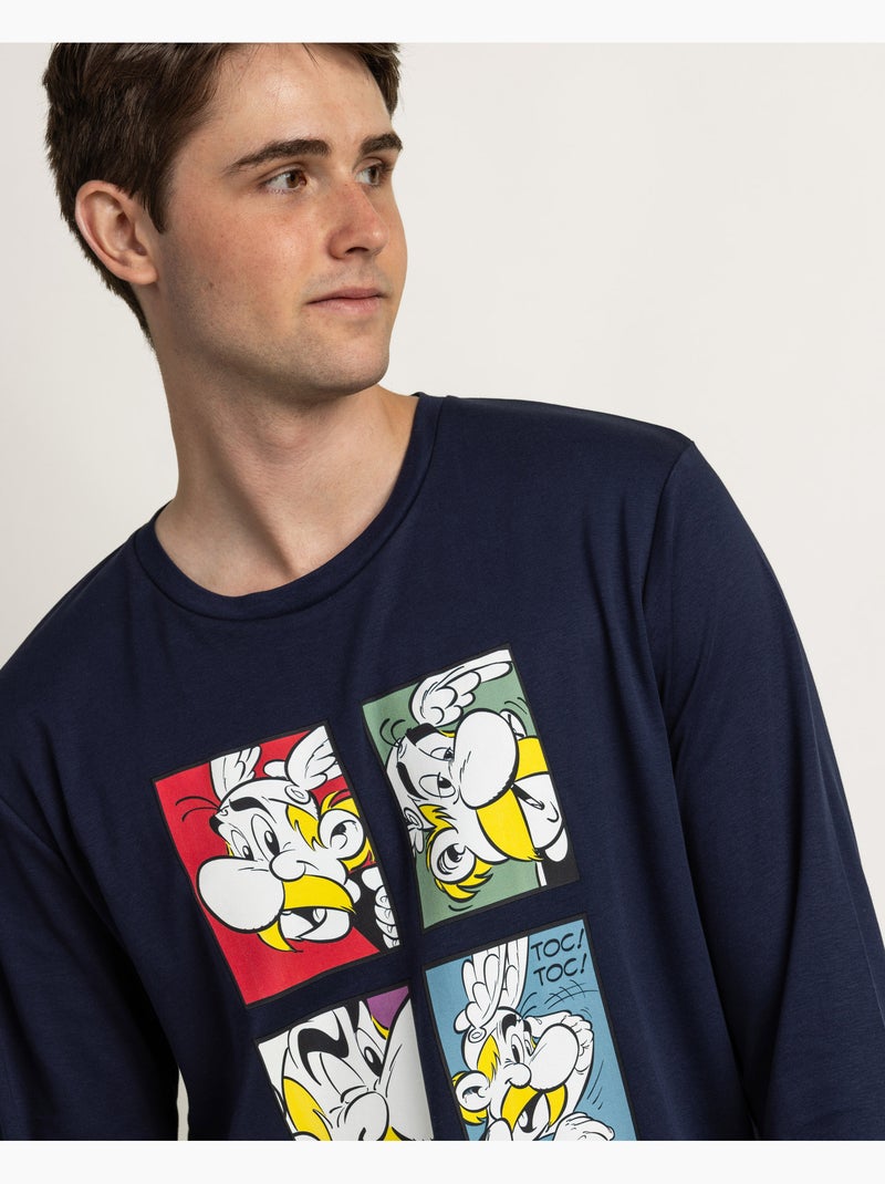 ASTERIX Pijama Manga Larga Asterix Comic para Hombre Azul marino - Kiabi