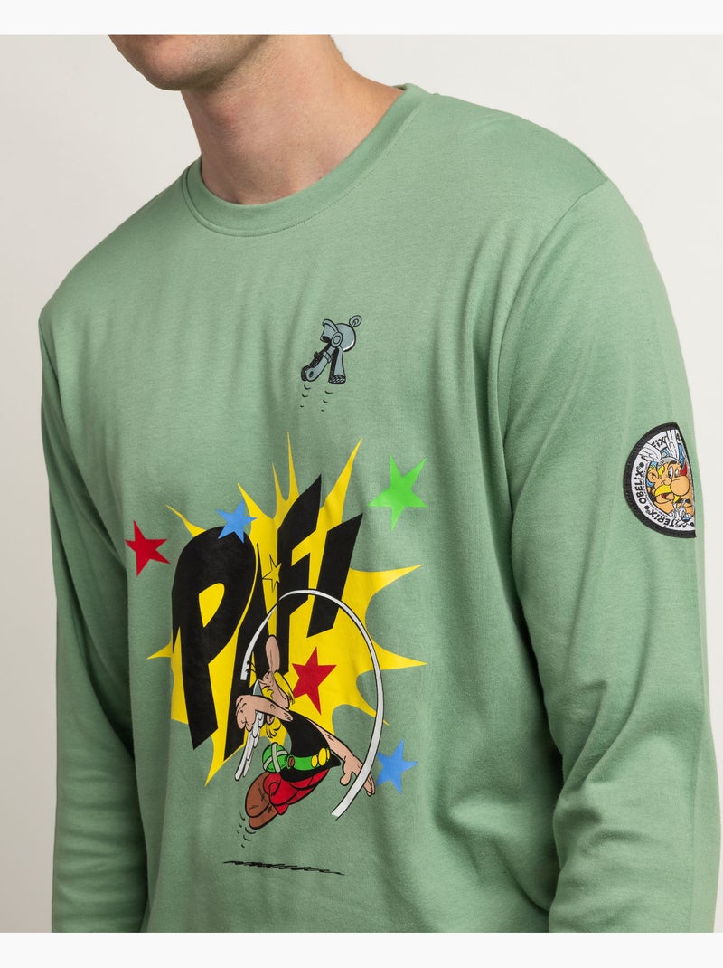 ASTERIX Pijama Manga Larga Asterix Paff para Hombre Verde - Kiabi