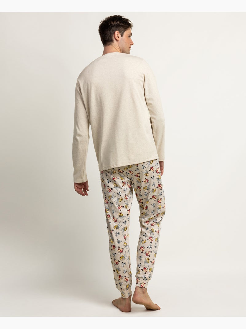 ASTERIX Pijama Manga Larga Le Copains para Hombre Beige - Kiabi