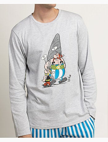 ASTERIX Pijama Manga Larga Menhir para Hombre