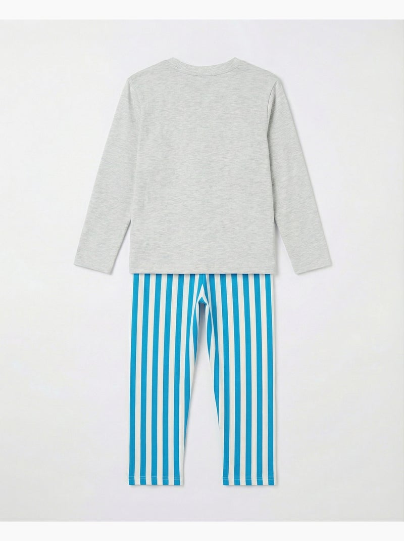 ASTERIX Pijama Manga Larga Menhir para Niño Gris jaspeado - Kiabi