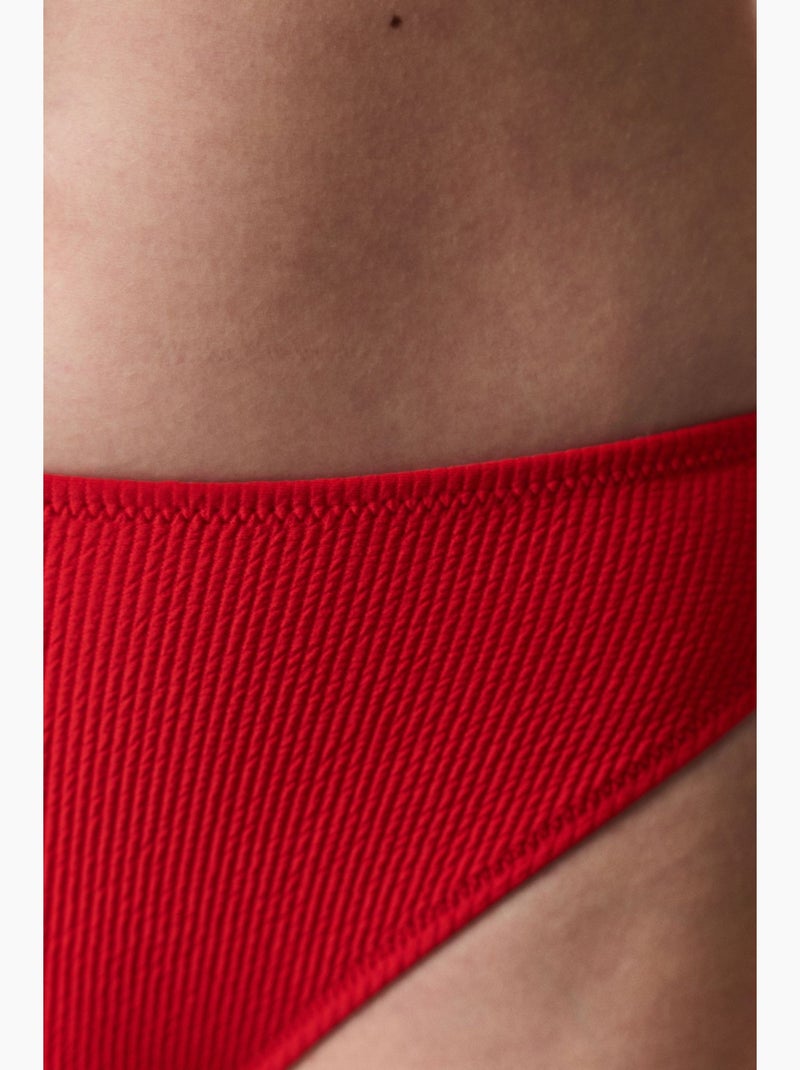 Astrid braguita de bikini de tiro alto texturizada penti Rojo - Kiabi