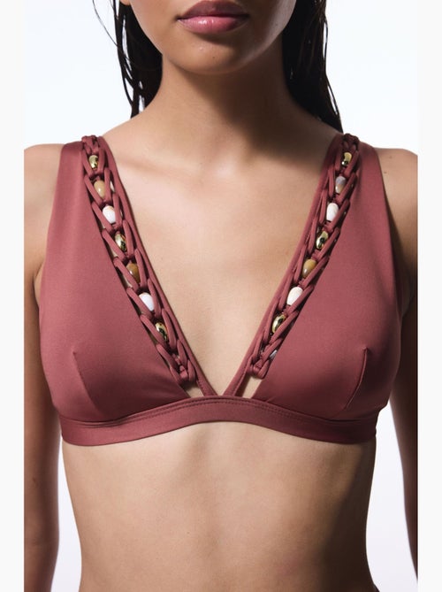 Astrid top de bikini con escote en v profundo penti - Kiabi