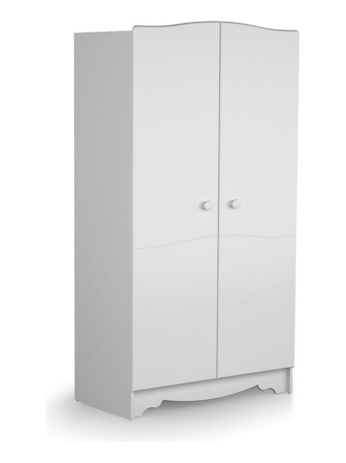 AT4 - Armario infantil 2 puertas MARELLE madera - Blanco - 51 x 96 x 176 cm - Kiabi