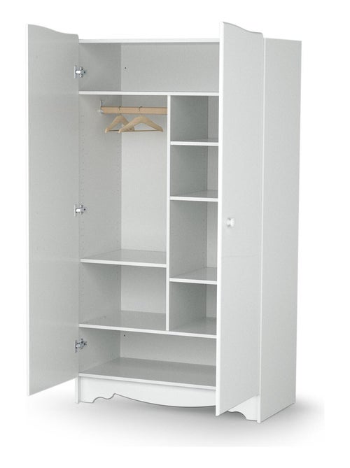 AT4 - Armario infantil 2 puertas MARELLE madera - Blanco - 51 x 96 x 176 cm - Kiabi