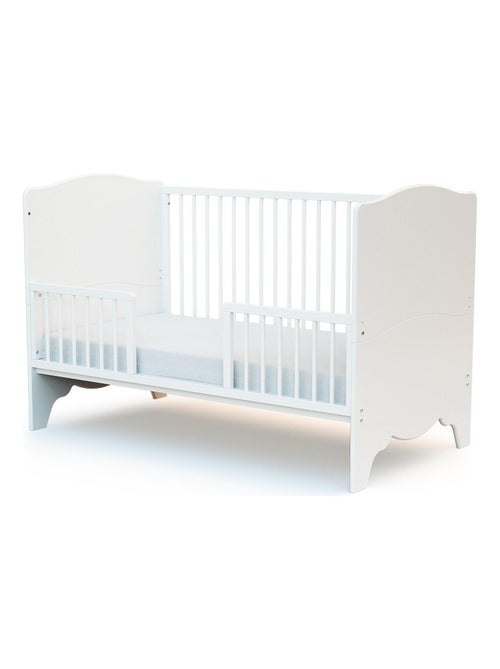AT4 - Barandilla cuna bebé SEREN madera - Blanco - 140 x 4 x 32 cm - Kiabi