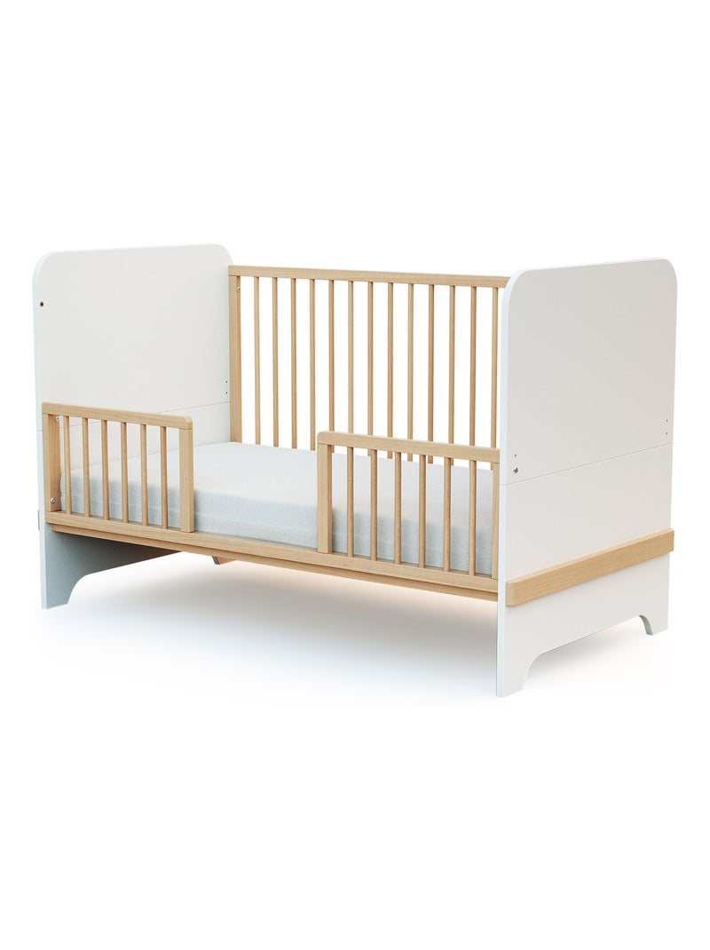 AT4 - Barandilla cuna bebé SEREN madera - Haya Barnizada - 140 x 4 x 32 cm Beige claro - Kiabi