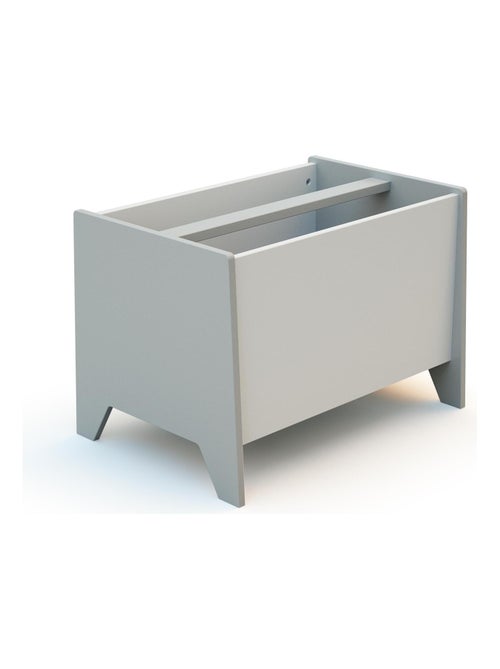 AT4 - Caja de almacenaje y juguetes madera - Gris/Blanco - 65 x 46 x 46 cm - Kiabi