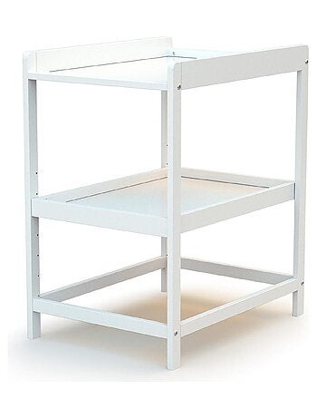 AT4 - Cambiador bebé 1 estante LIMA madera - Blanco - 73 x 54 x 90 cm
